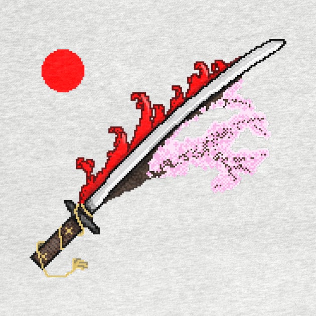 Katana Japanese Pixel Art by edskyba